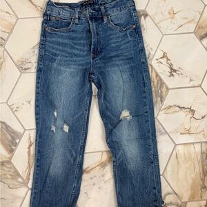 Blue Distressed Women's Jeans